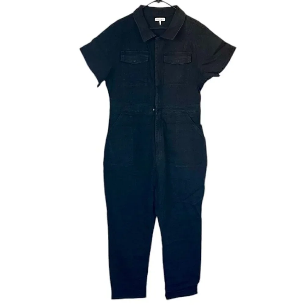 NWT Good American Black Fit For Success Jumpsuit - Size 5 (2XL)